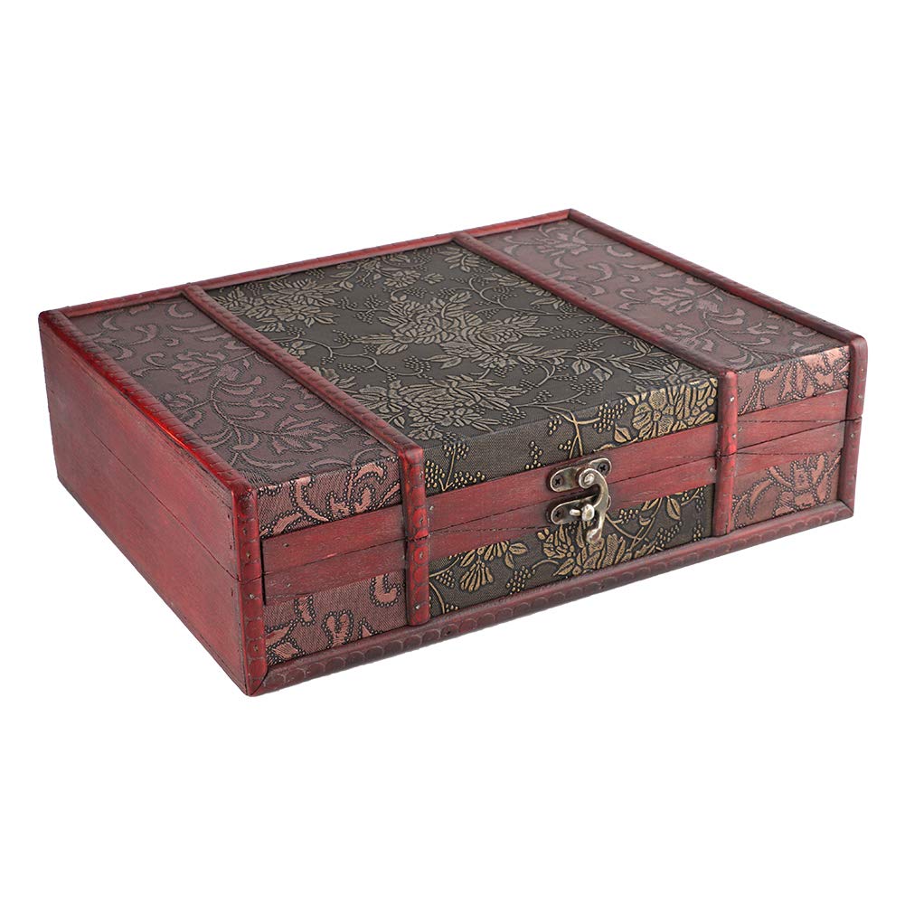Kuuleyn Scatola Gioielli Legno Vintage con Chiusura Lega
