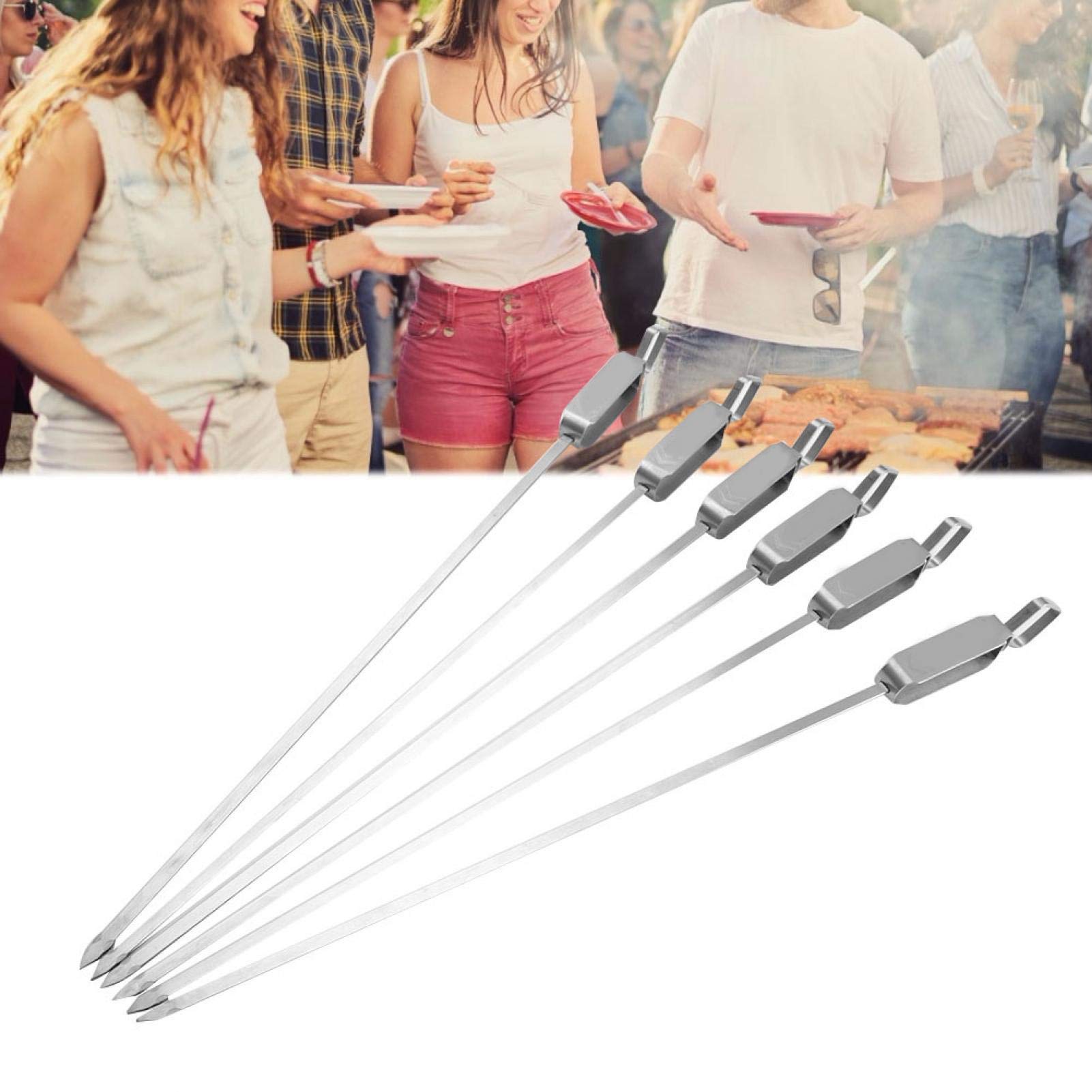 Kuuleyn Spiedini Barbecue Acciaio Inox 6 Pezzi Lunghi