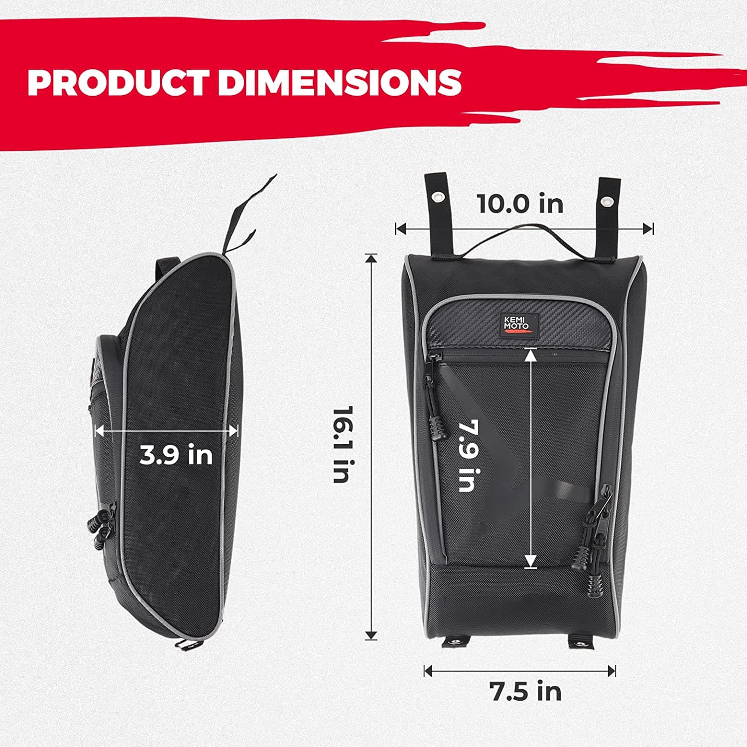 KEMIMOTO B0113-12501BK borsa centrale per ZForce 950 impermeabile