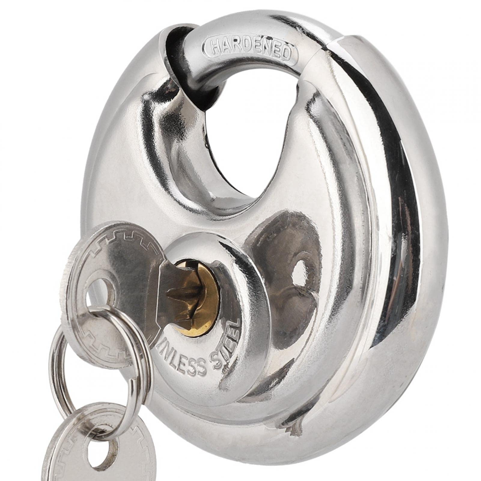 Kuuleyn lucchetto a disco in acciaio inox 2 chiavi antiruggine