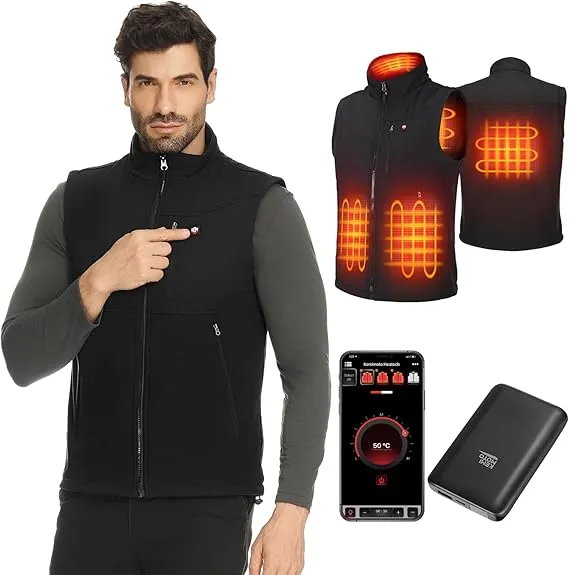 KEMIMOTO gilet riscaldato uomo APP 4 zone antivento