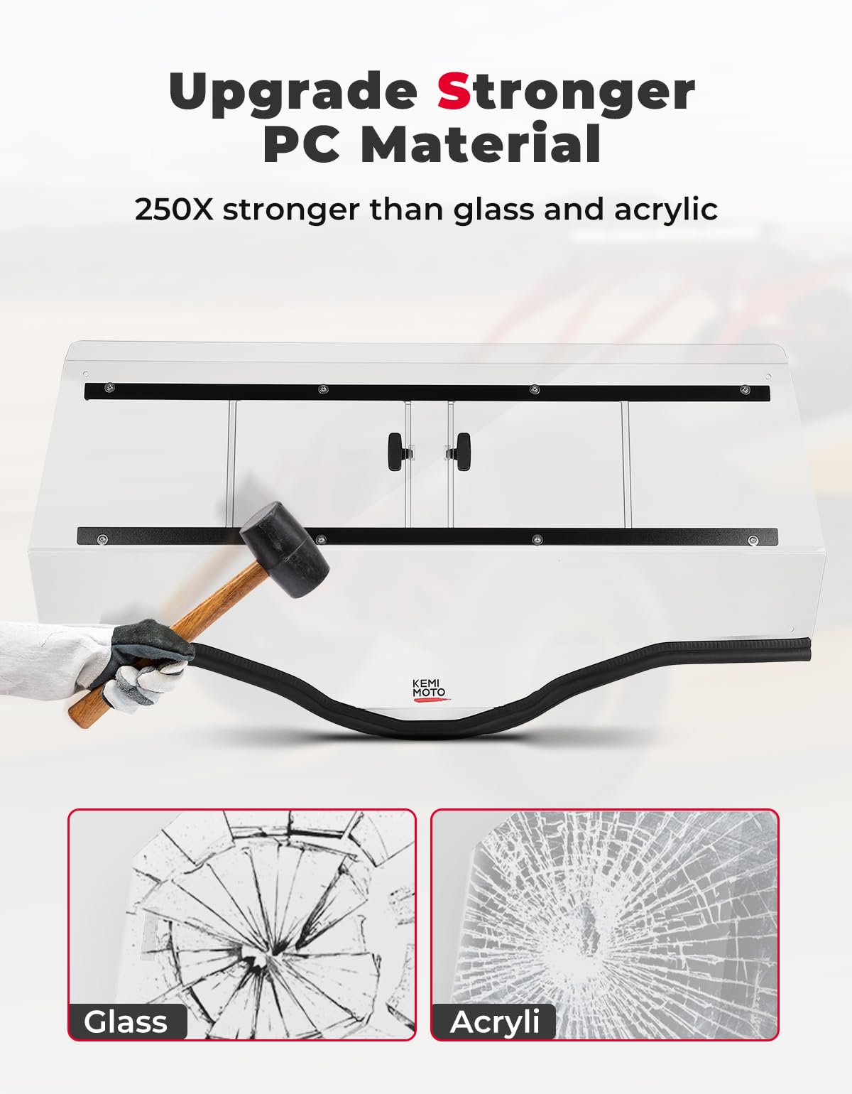KEMIMOTO ZForce 500 800 1000 Lunotto Posteriore 2-in-1