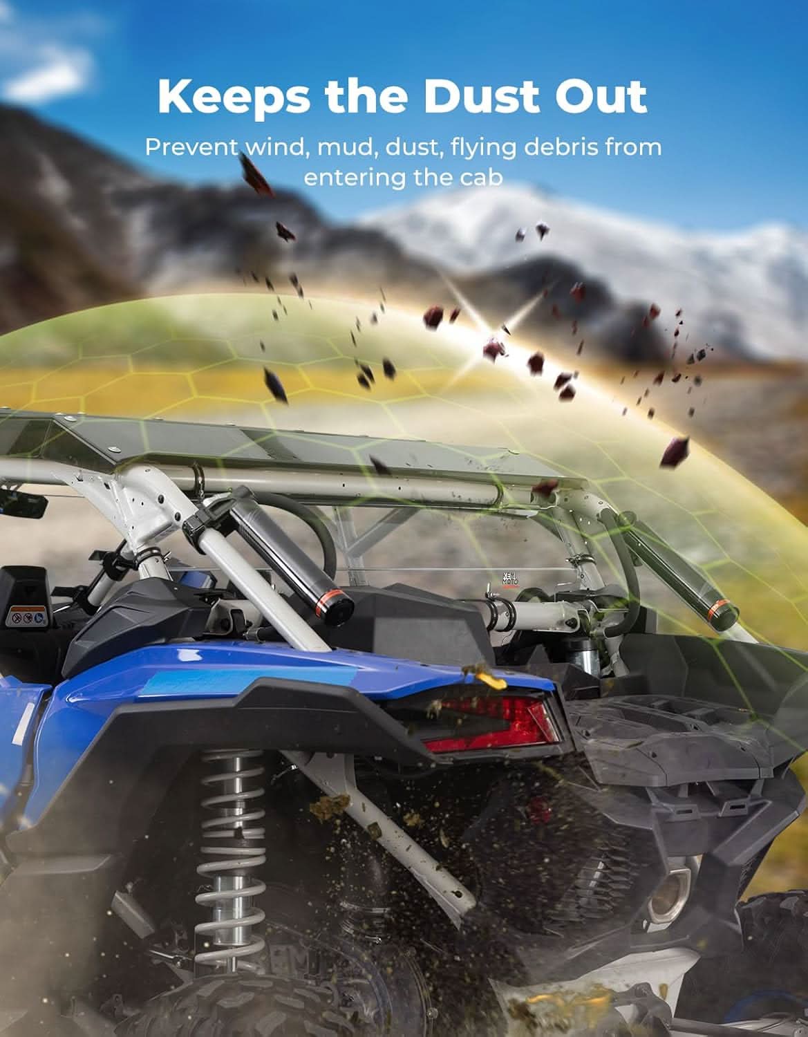 KEMIMOTO Maverick X3 Lunotto Posteriore Policarbonato