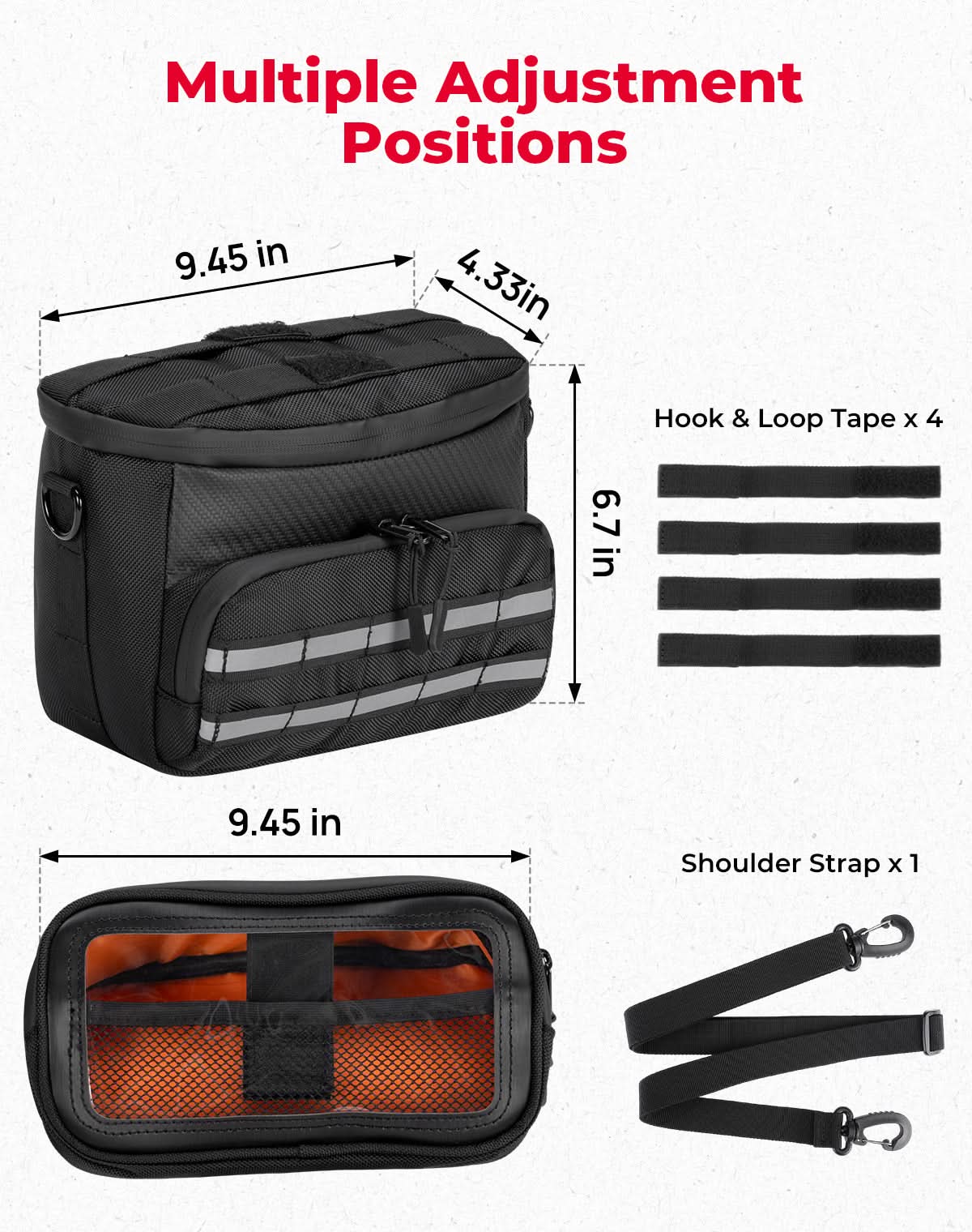 KEMIMOTO Borsa Manubrio Moto Cruiser Nylon 1680D