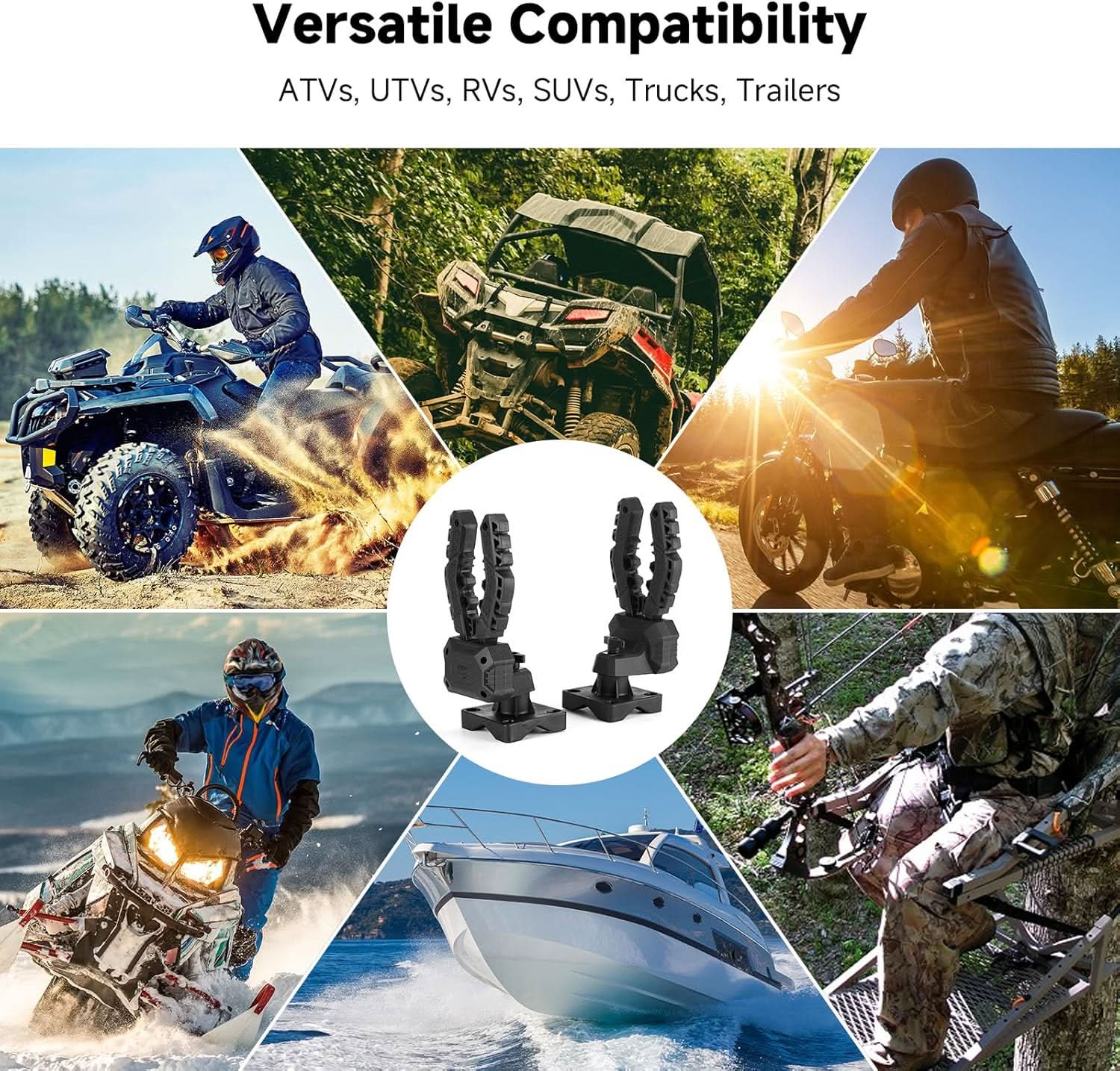KEMIMOTO Porta Attrezzi UTV ATV Doppio Universale 2 Pezzi