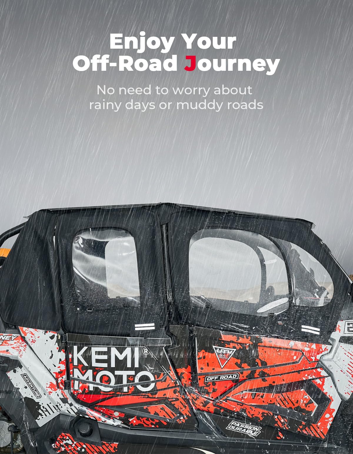 KEMIMOTO RZR XP 4 1000 porte superiori con telaio impermeabili
