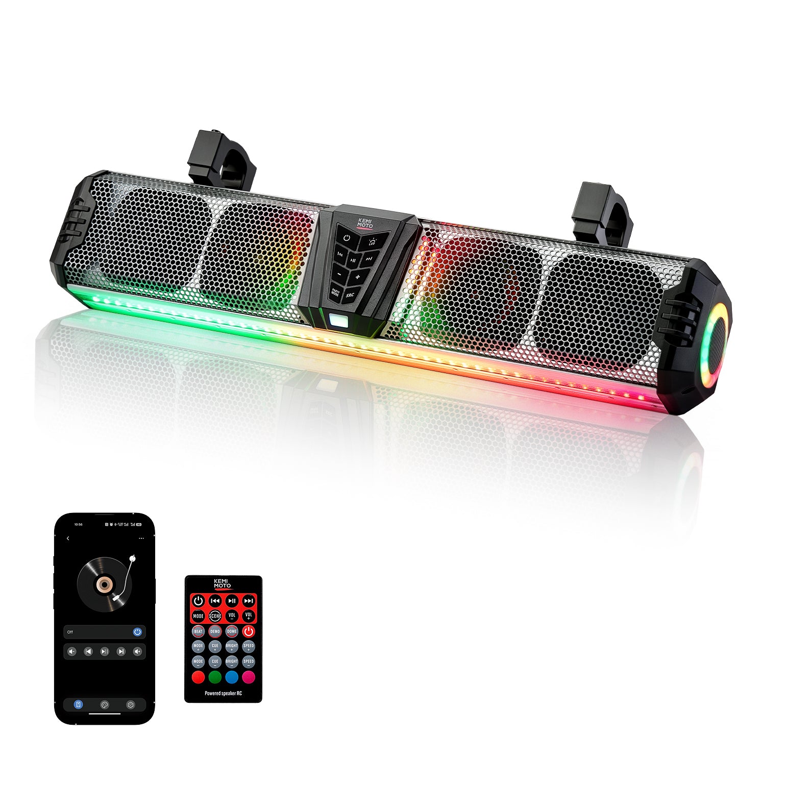 KEMIMOTO Midnight SL60 Gen1.5 soundbar 26" RGB metallo