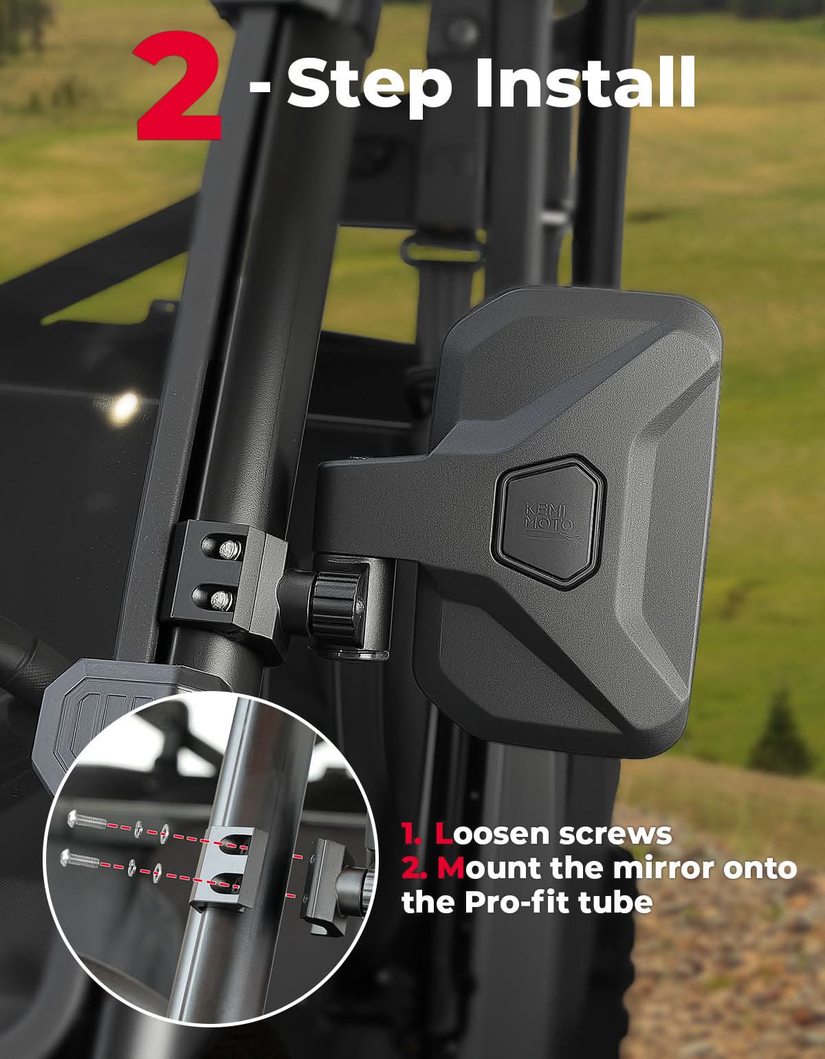 KEMIMOTO Spring Back specchietti laterali UTV rientro auto