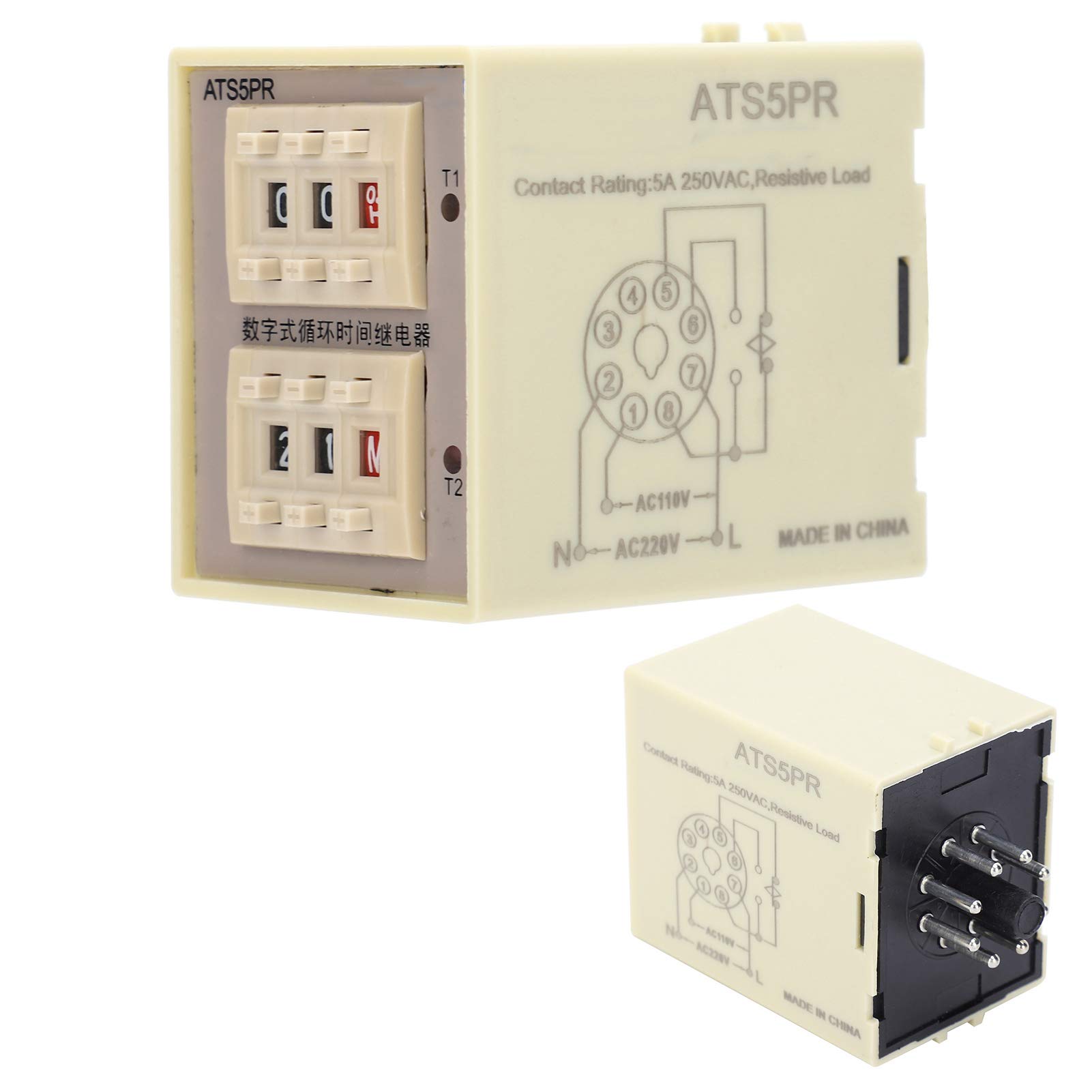 Kuuleyn Relè temporizzatore digitale DC12V 6 tempi