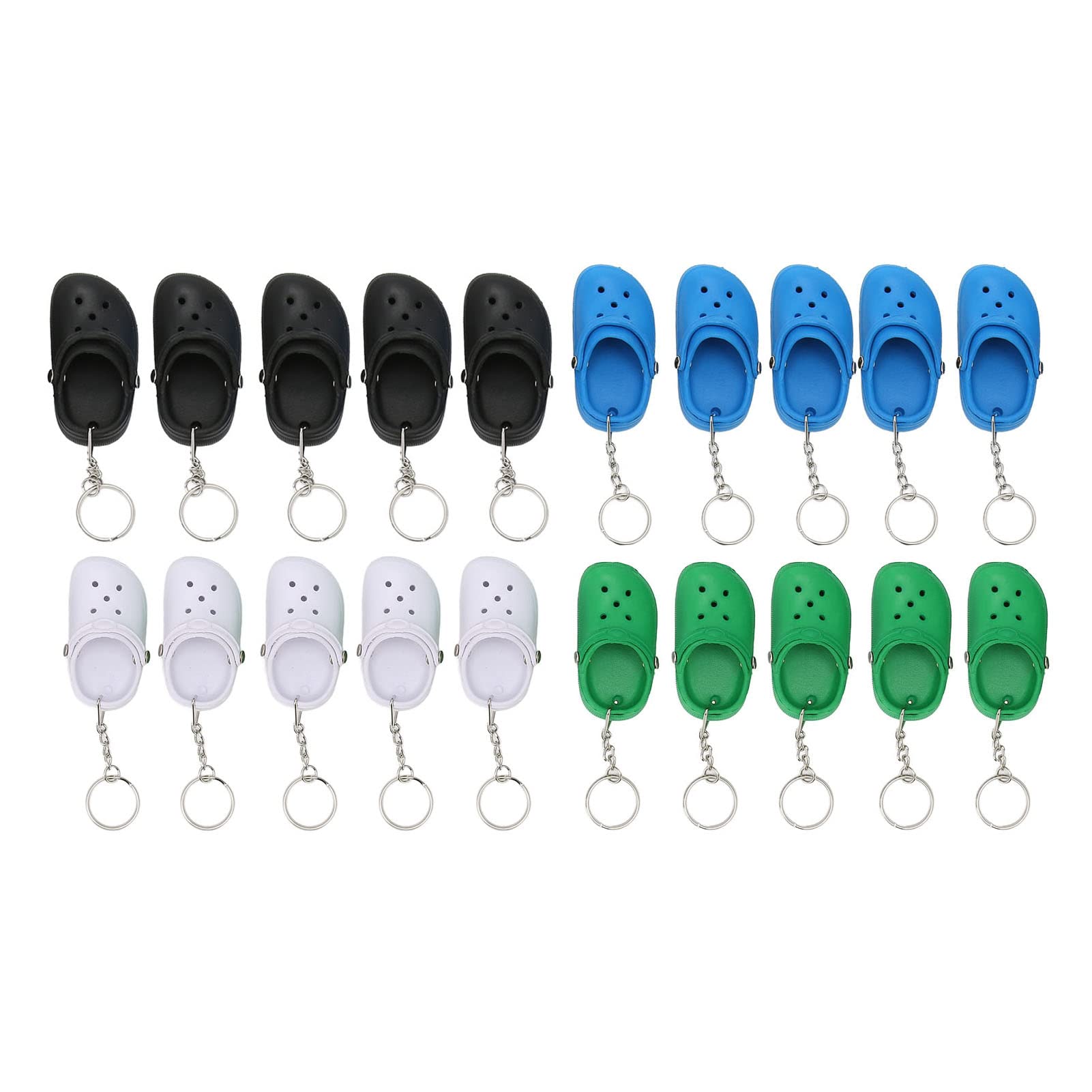 AOWINHIT Portachiavi Pantofola Silicone Mini Scarpe 20 Pezzi