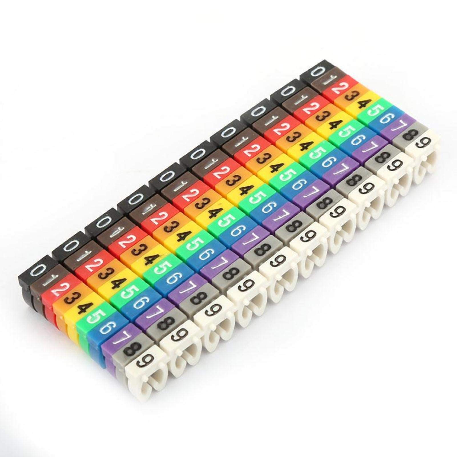 Kuuleyn Clip 0-9 4mm segnafili colorati 100 pezzi