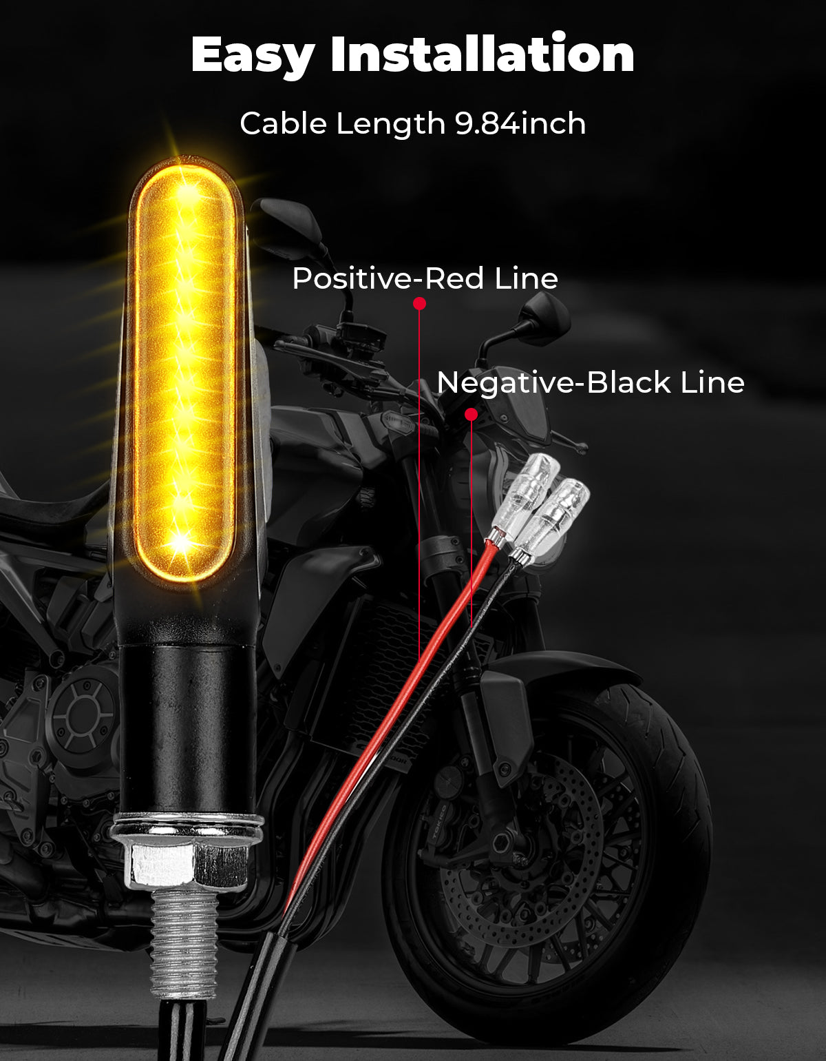 KEMIMOTO 4782LM frecce moto LED 12V 2 pezzi