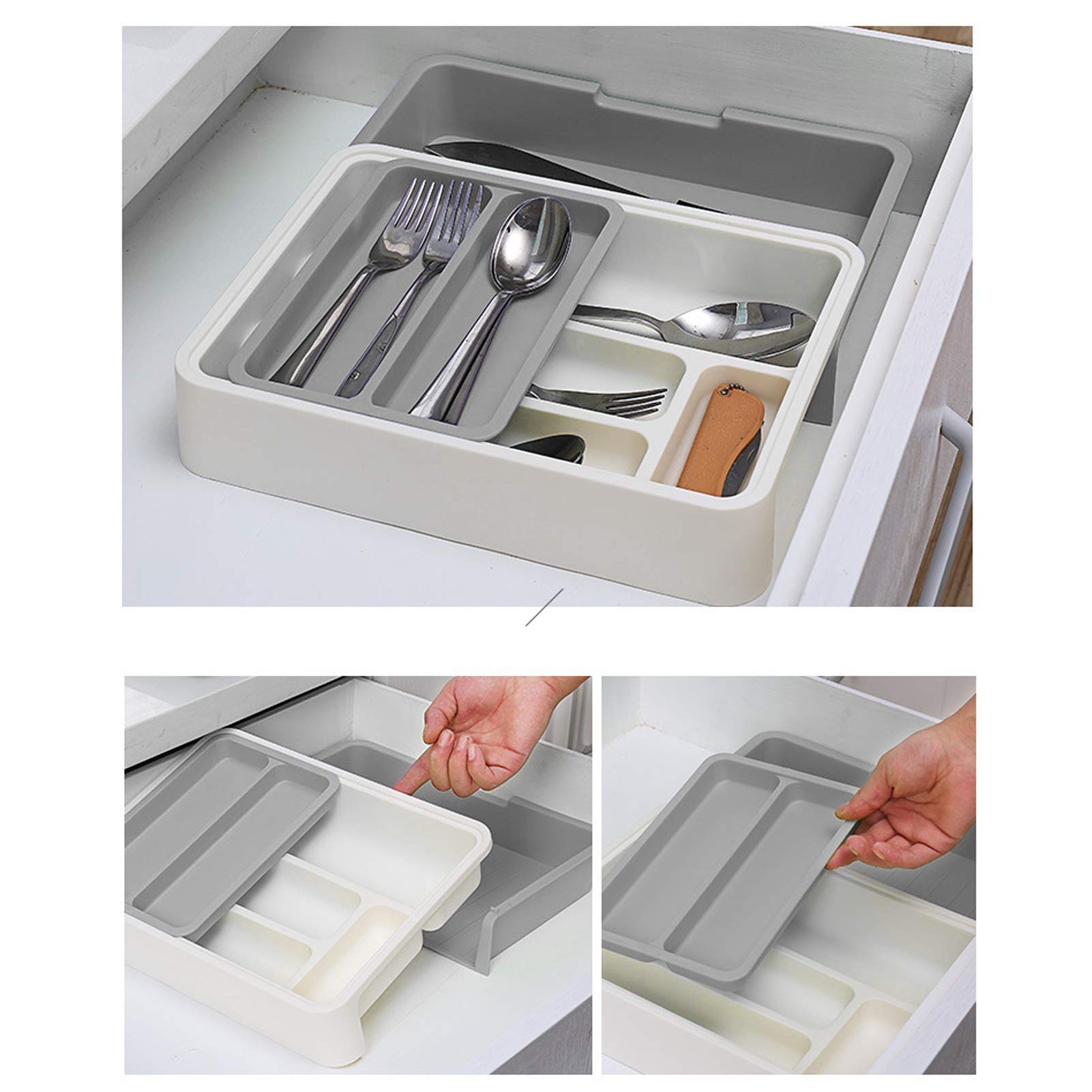 Kuuleyn organizer posate espandibile 3pz 7 scomparti