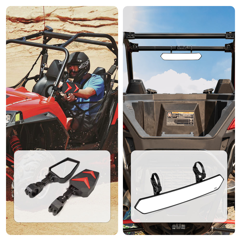 Kemimoto Specchietti UTV Laterali + Centrale Roll Bar 44-51mm