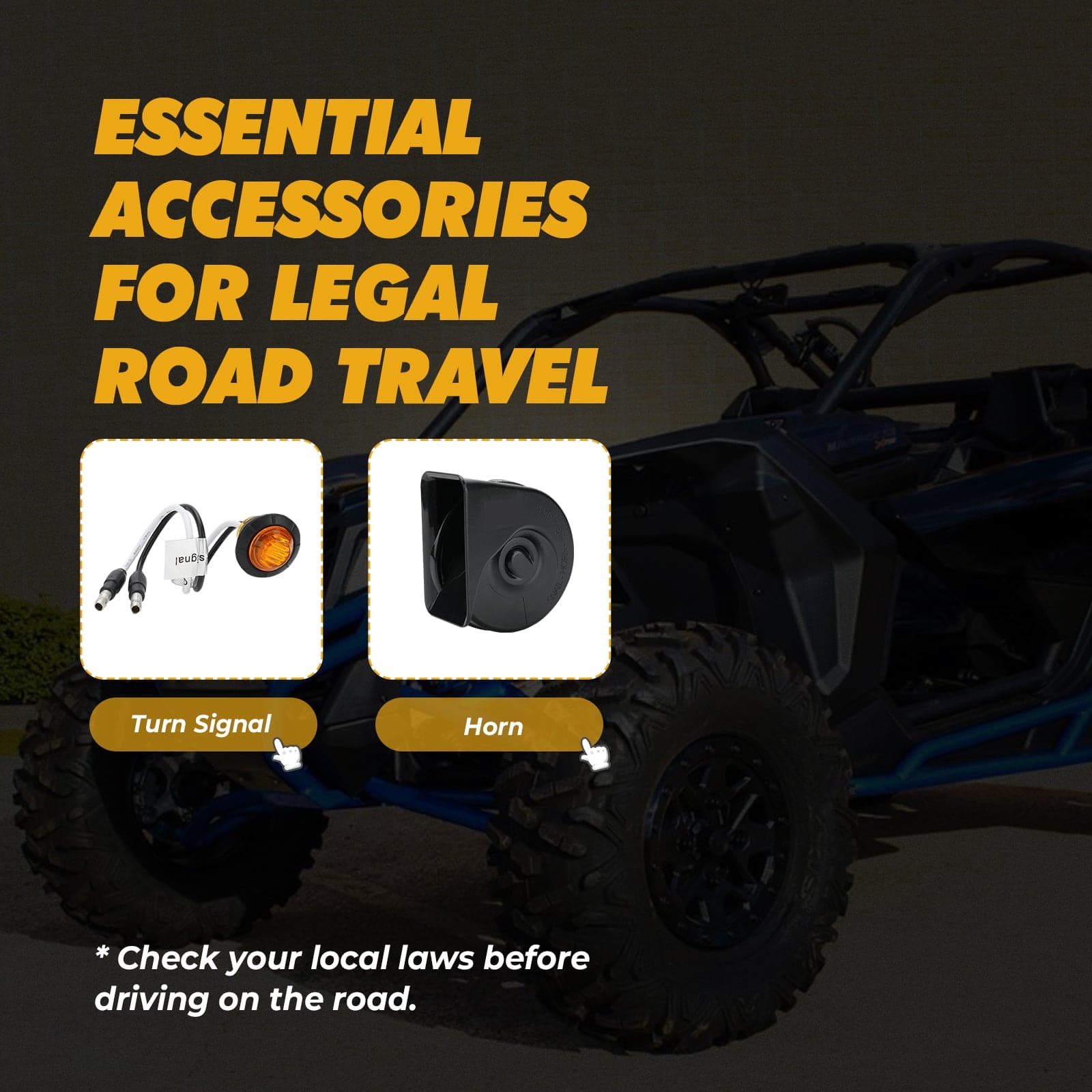 KEMIMOTO UTV kit frecce indicatori direzione universale