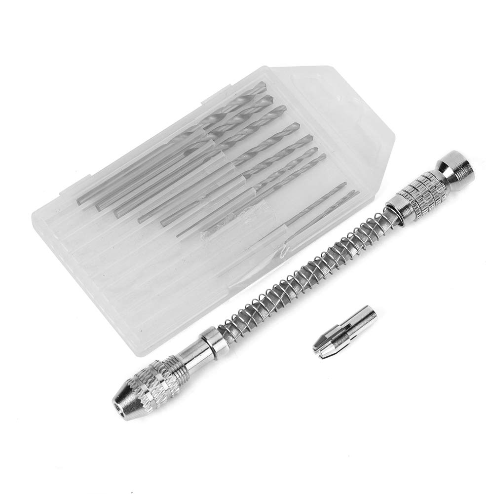Kuuleyn Trapano a Mano Alluminio con 10 Punte Legno 1 Set