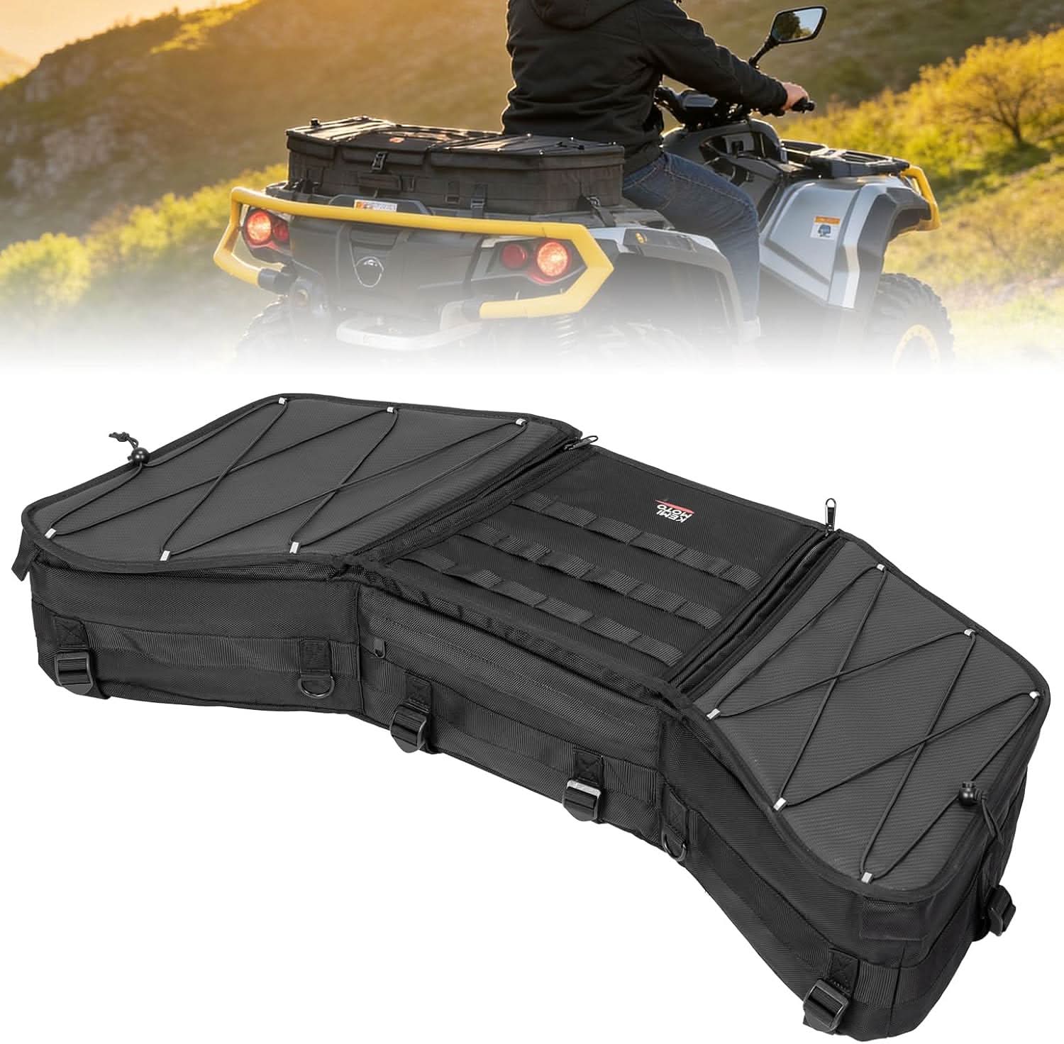 KEMIMOTO Borsa Portapacchi ATV Sportsman Impermeabile 444 mm
