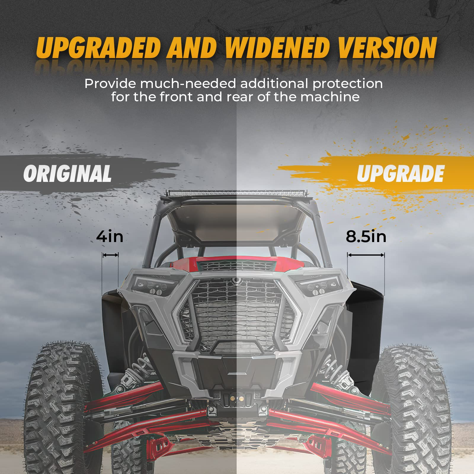 Kemimoto Parafanghi Allargati Polaris RZR XP 1000 8,5 pollici