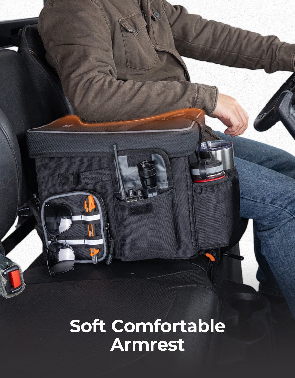 KEMIMOTO borsa sedile UTV 18L portabevande console centrale