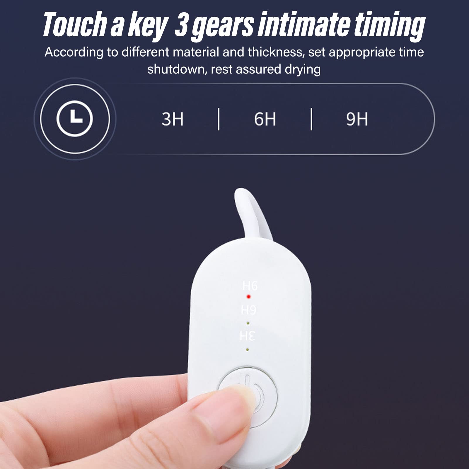 Hapivida Asciugascarpe Elettrico USB Bianco con Timer