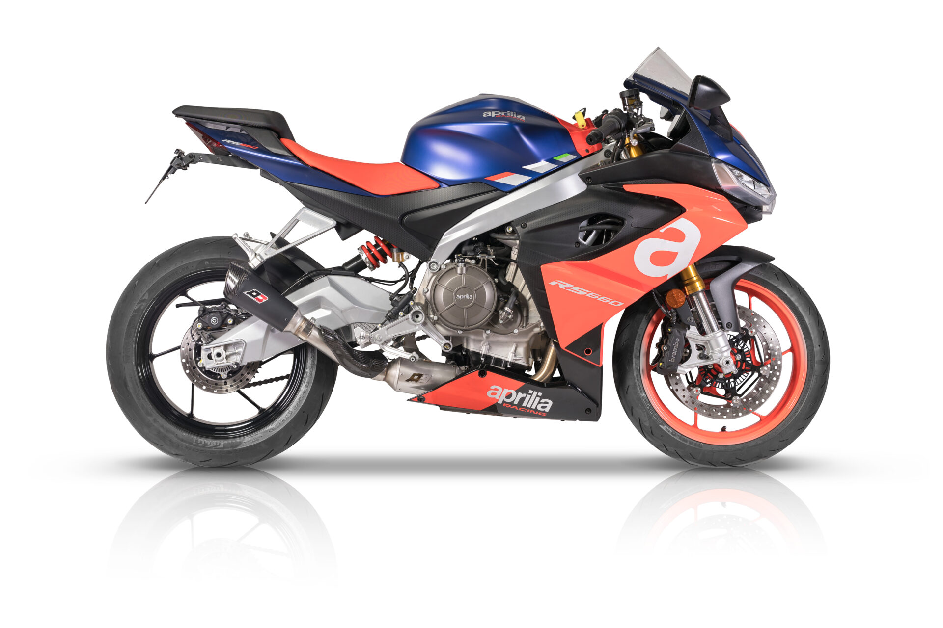 QD Exhaust Gunshot Tri-Cone titanio scarico completo omologato