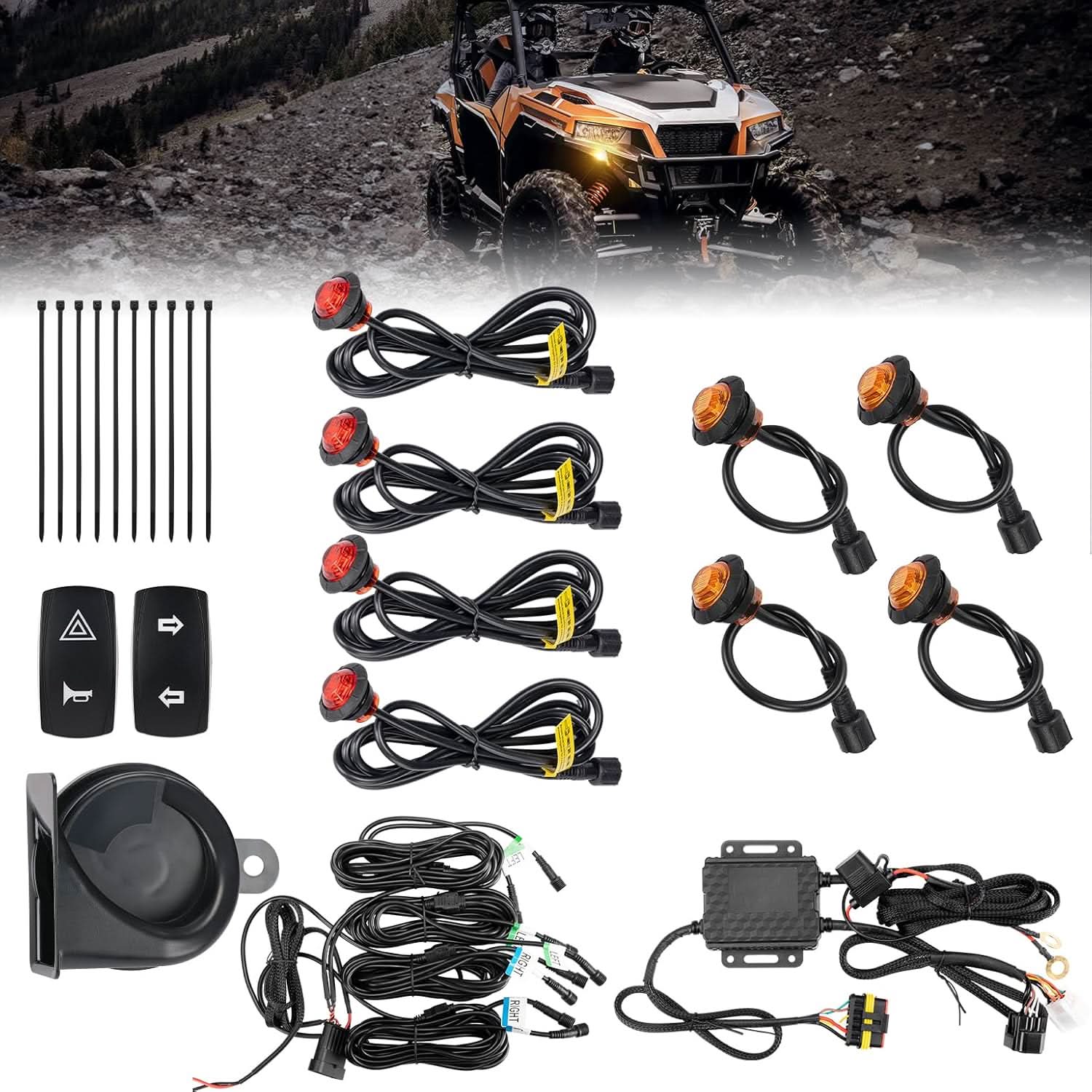 Kemimoto kit frecce UTV clacson 110dB plug-play
