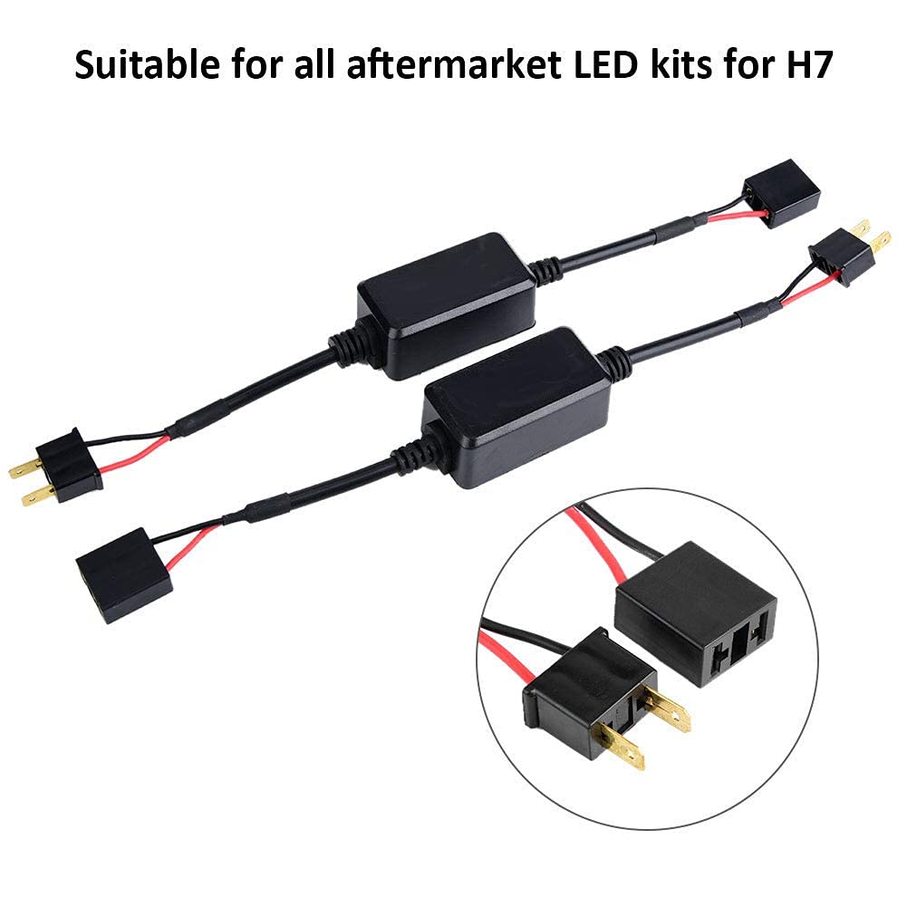 Kuuleyn H7 decoder LED Canbus 9-12V 2 pezzi anti-sfarfallio