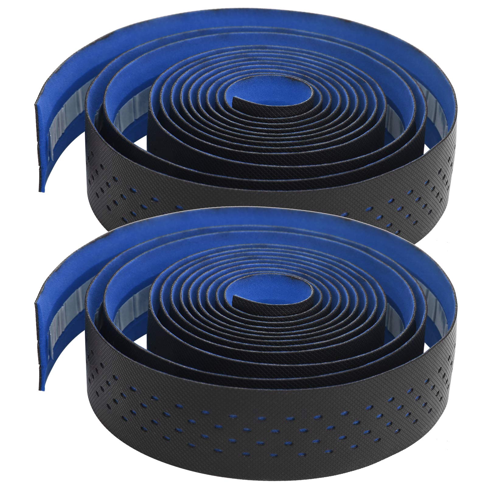 Kuuleyn nastro manubrio bici antiscivolo nero+blu