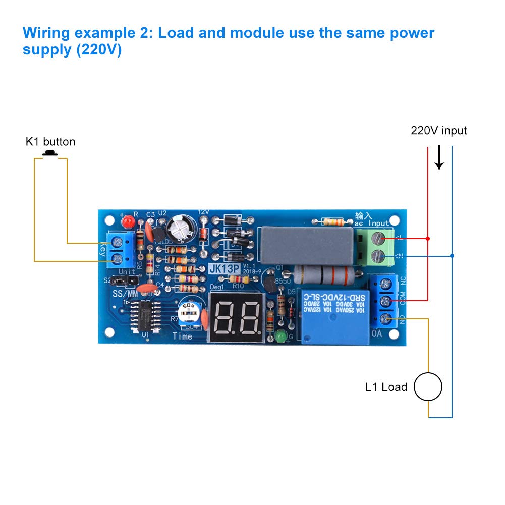 Kuuleyn Relè Timer 220V 10A 1-99s/min Uscita Pulita