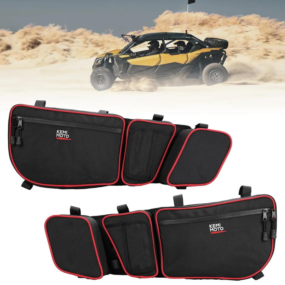 Kemimoto borse portiera Maverick X3 rosse con ginocchiere
