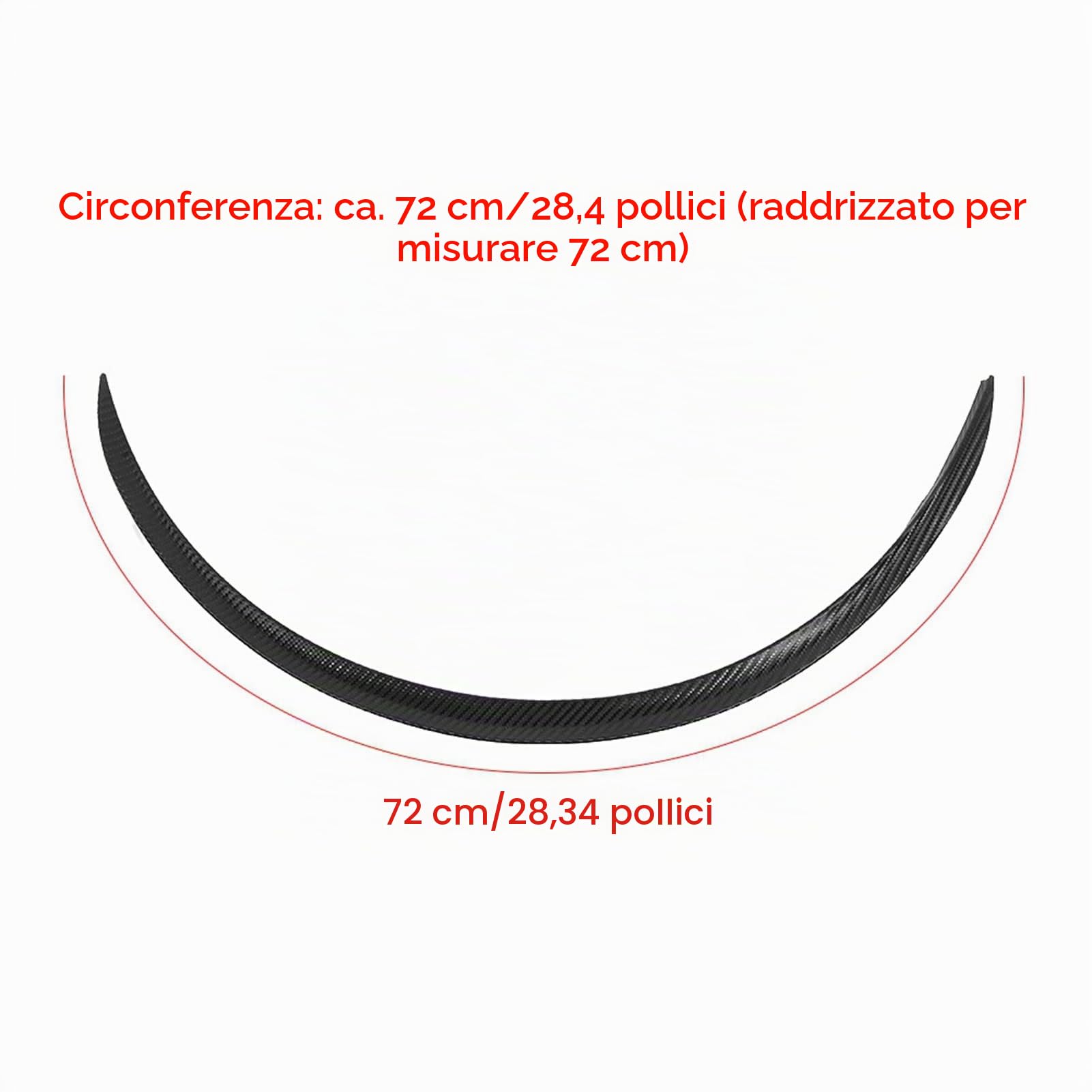 AOWINHIT Protezione Passaruota 28,4" Universale Fibra Carbonio