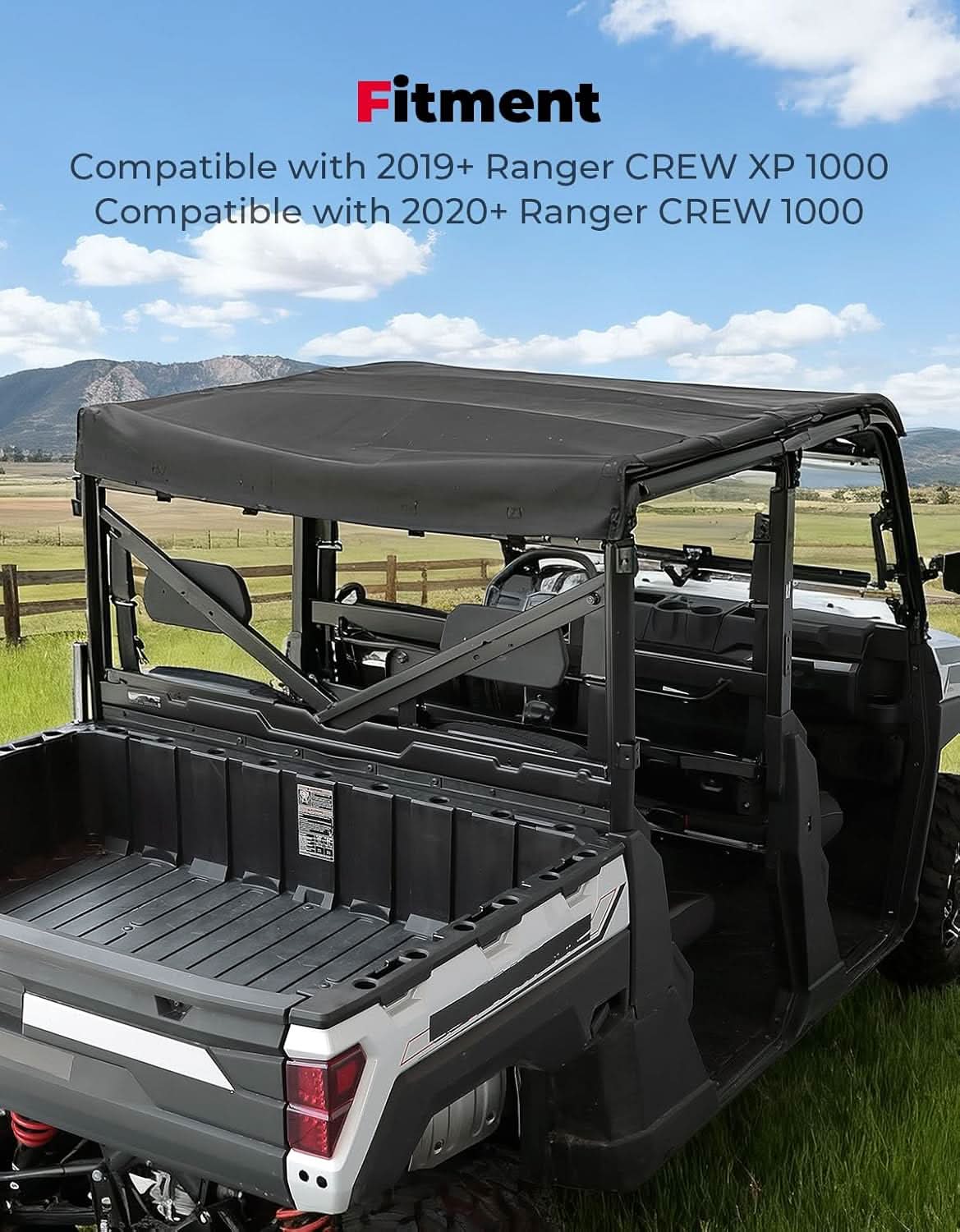 Kemimoto tetto morbido Polaris Ranger Crew XP 1000 pieghevole PVC