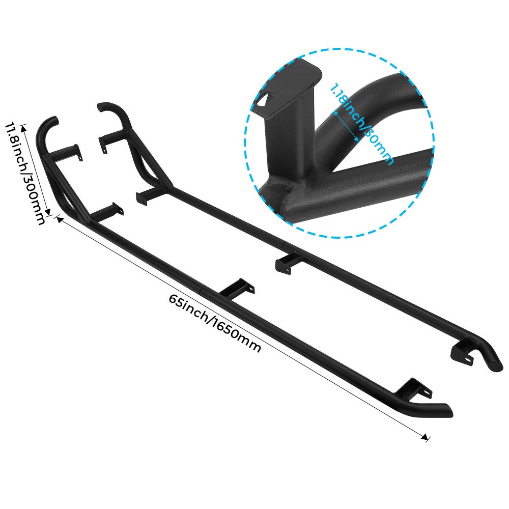 KEMIMOTO B0101-00501BK barre laterali acciaio Polaris RZR XP 4