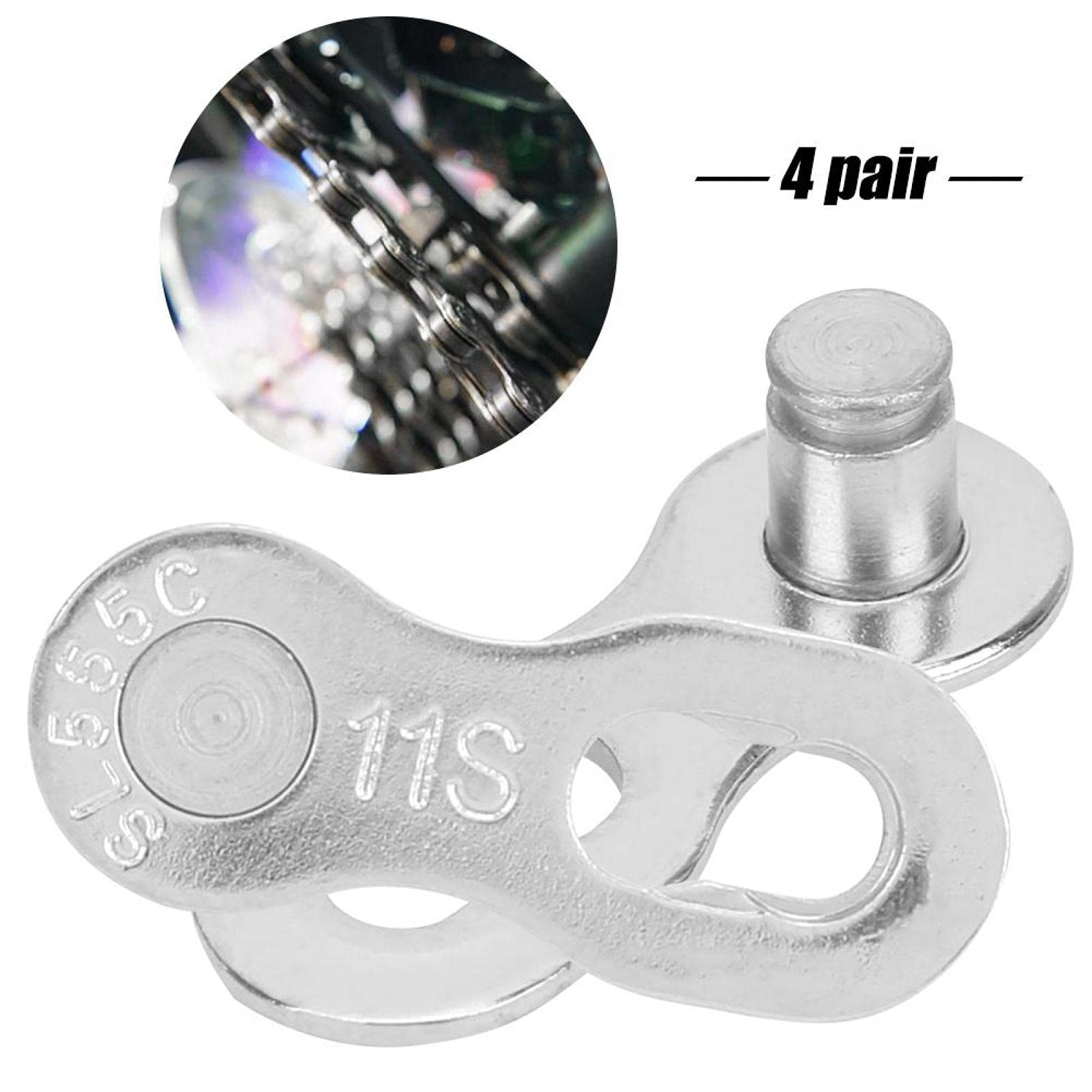 Kuuleyn Maglie Catena Bici 11 Velocità 4 Paia Argento