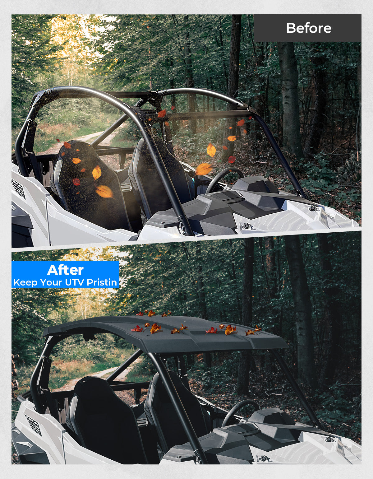 KEMIMOTO RZR Trail S 900 1000 tetto rigido in PP