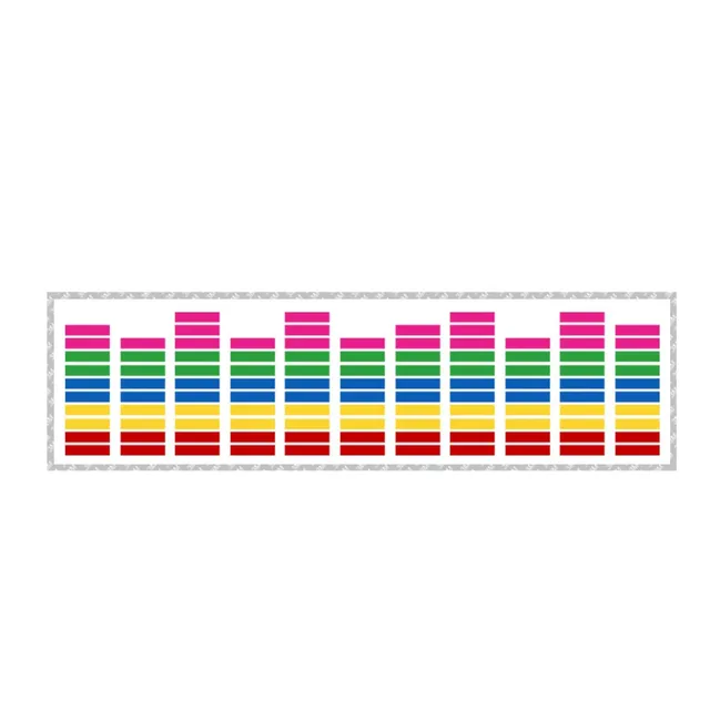 Kuuleyn Adesivo LED Auto Musicale 12V 45x11 cm Colore