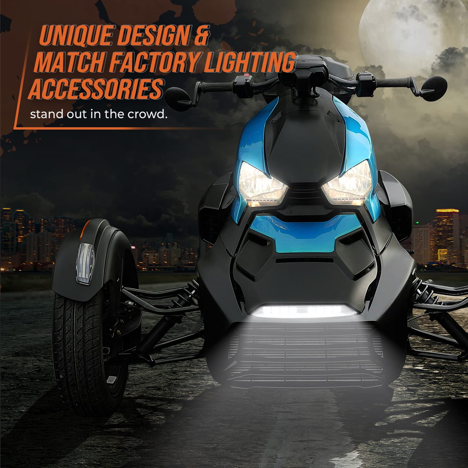 Kemimoto B0801-02701CL barra LED paraurti Ryker IP67
