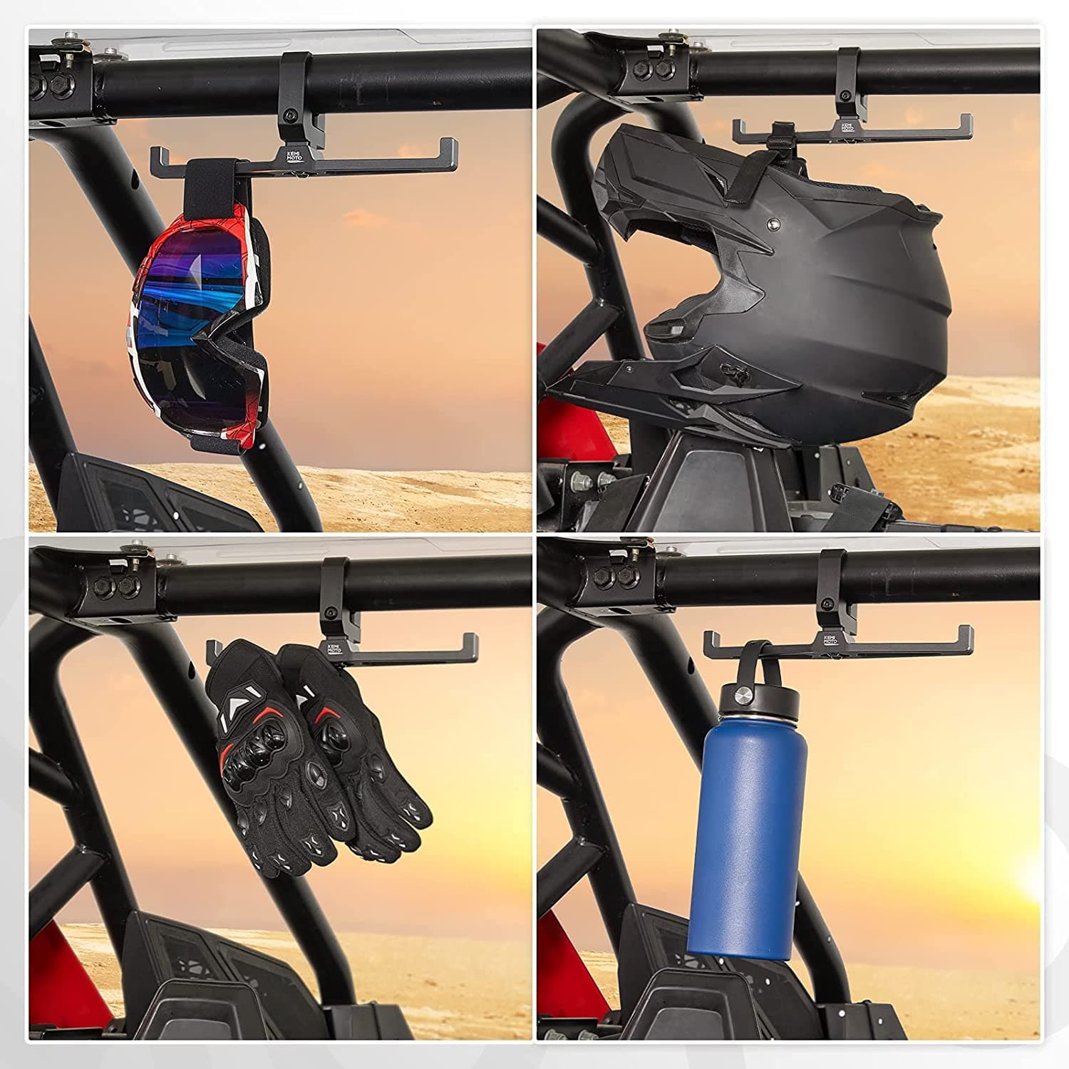 KEMIMOTO Hanger gancio casco UTV roll-bar 38-51 mm alluminio