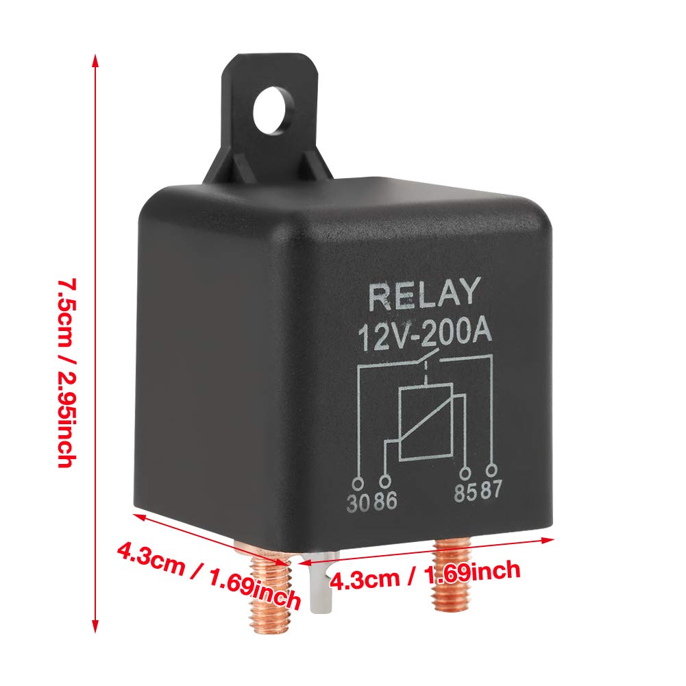 Kuuleyn Relè Avviamento 12V 200A 4 Pin Alta Corrente