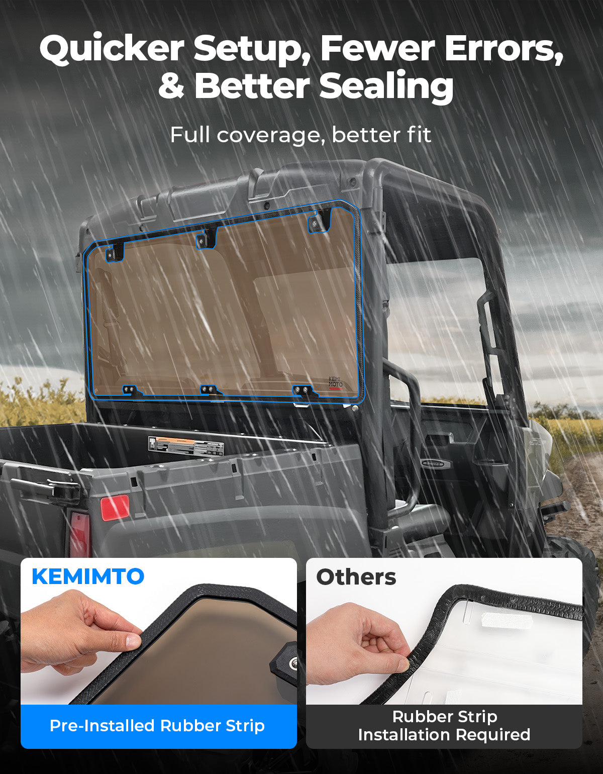 KEMIMOTO Ranger Midsize lunotto posteriore oscurato anti-UV