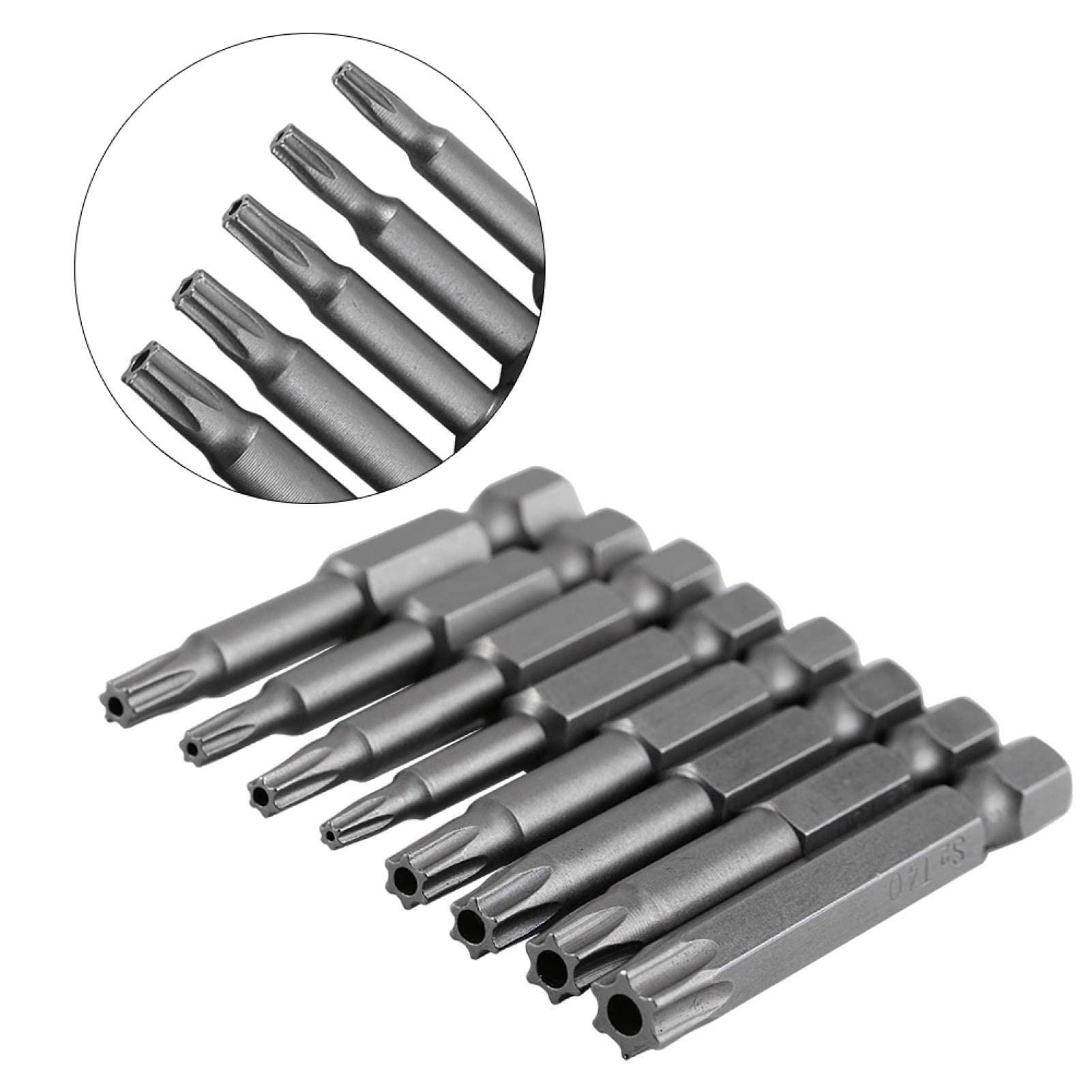 Kuuleyn Set Punte Torx T8-T40 50 mm S2 Magnetico 8 Pezzi