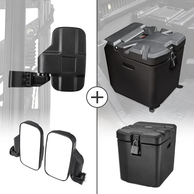 Kemimoto kit specchietti + box Ranger XP 1000 antisfondamento