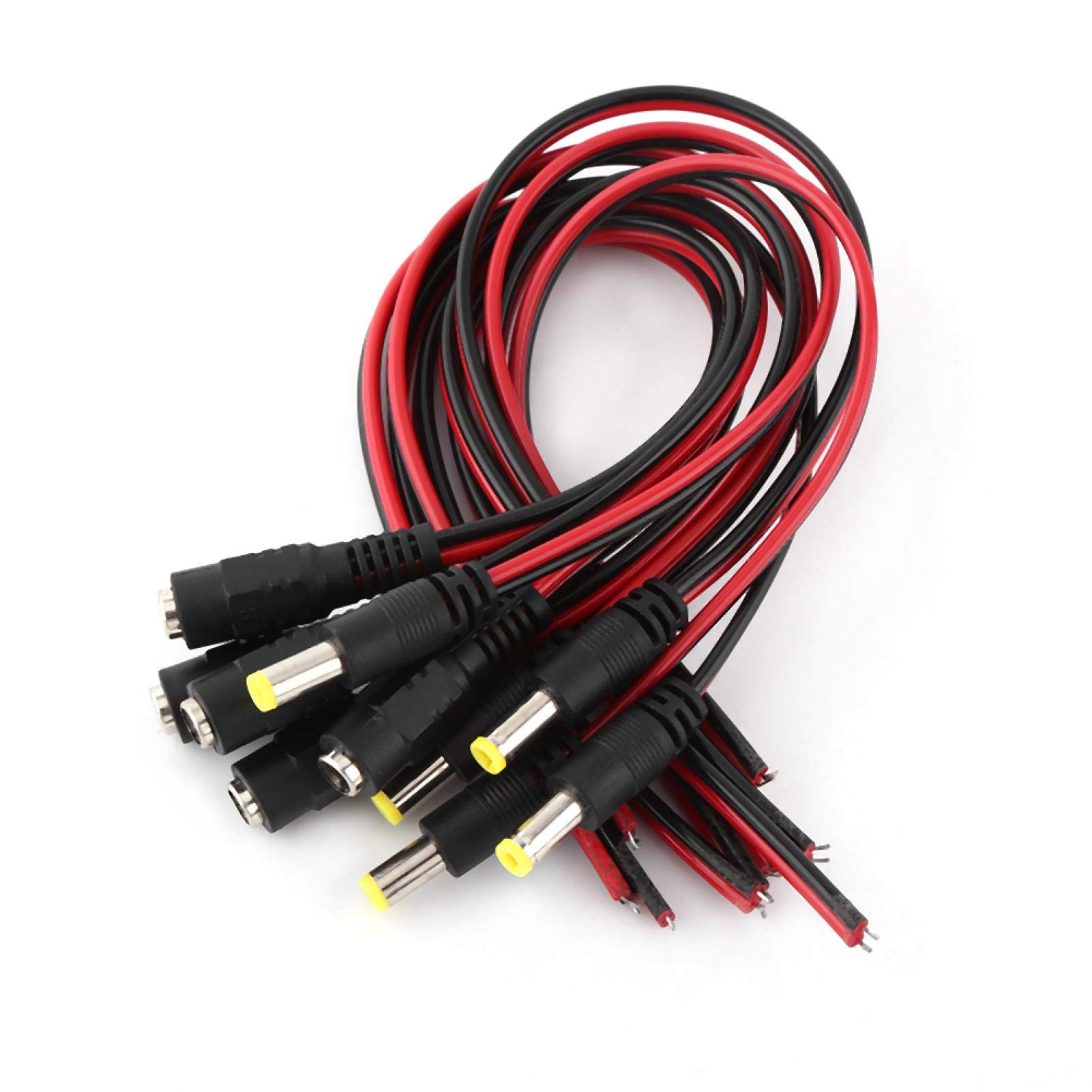 Kuuleyn Cavo Alimentazione CC 2,1x5,5 mm 10 Pezzi Maschio Femmina