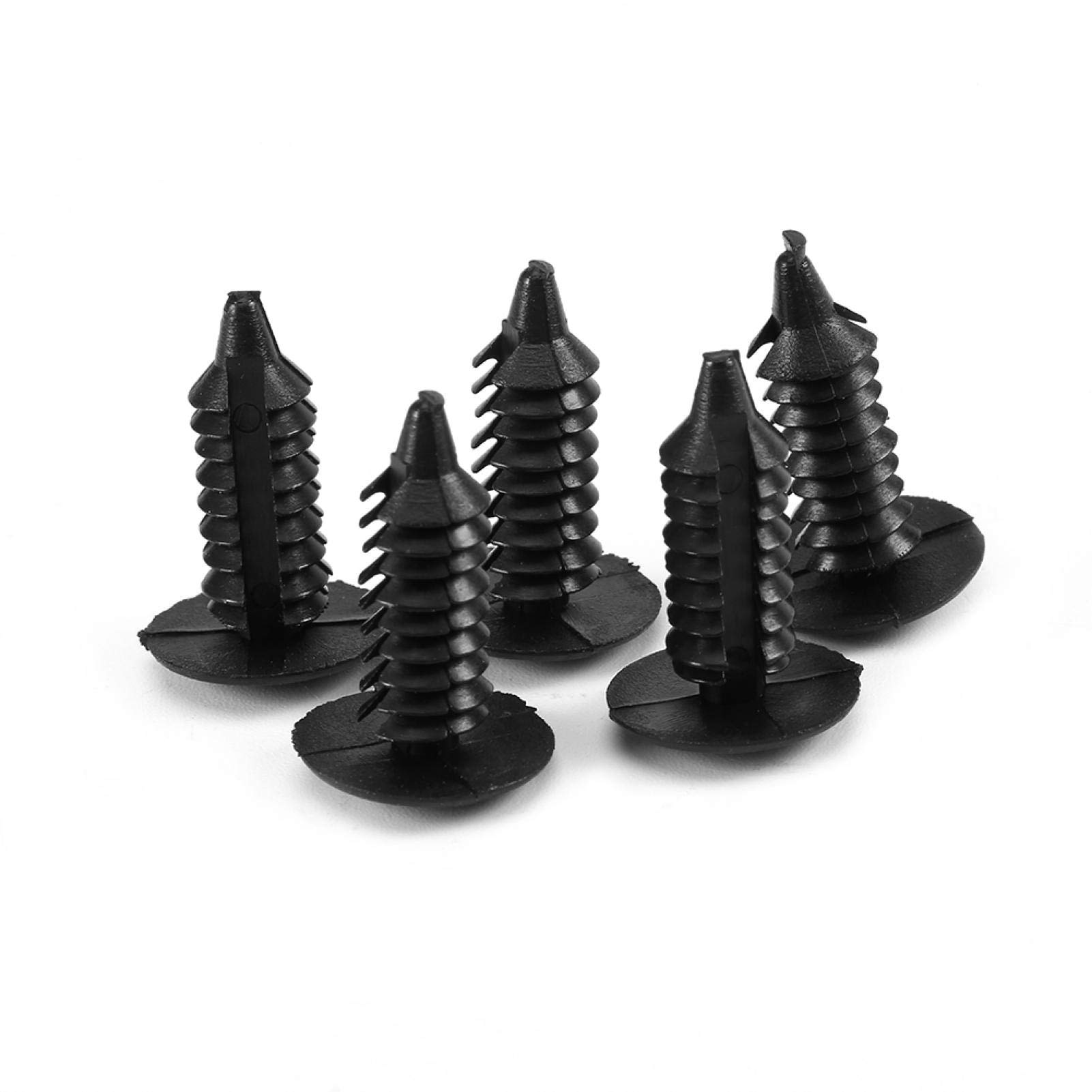 Kuuleyn clip rivetti nylon nero 6,4 mm 100 pezzi auto