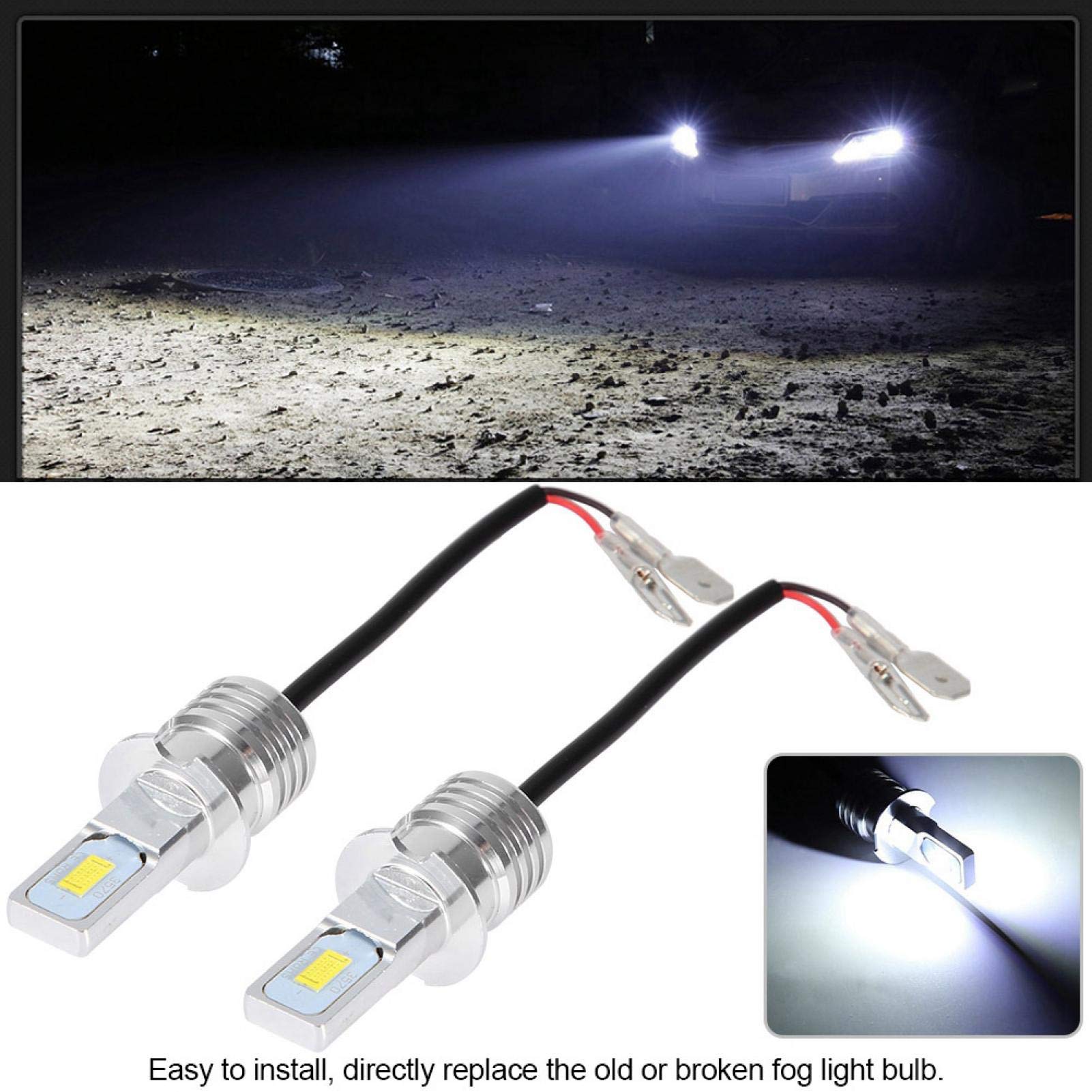 Kuuleyn H3 lampadine fendinebbia bianche 8000K 2 pezzi