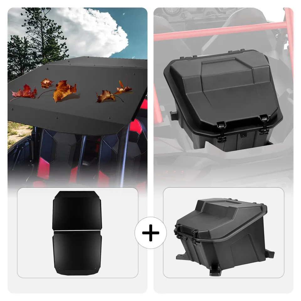KEMIMOTO RZR Tetto Alluminio + Bauletto 65L Nero