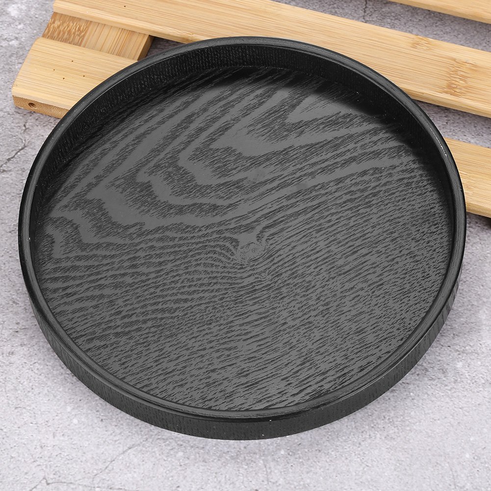 Kuuleyn vassoio legno rotondo nero 24cm