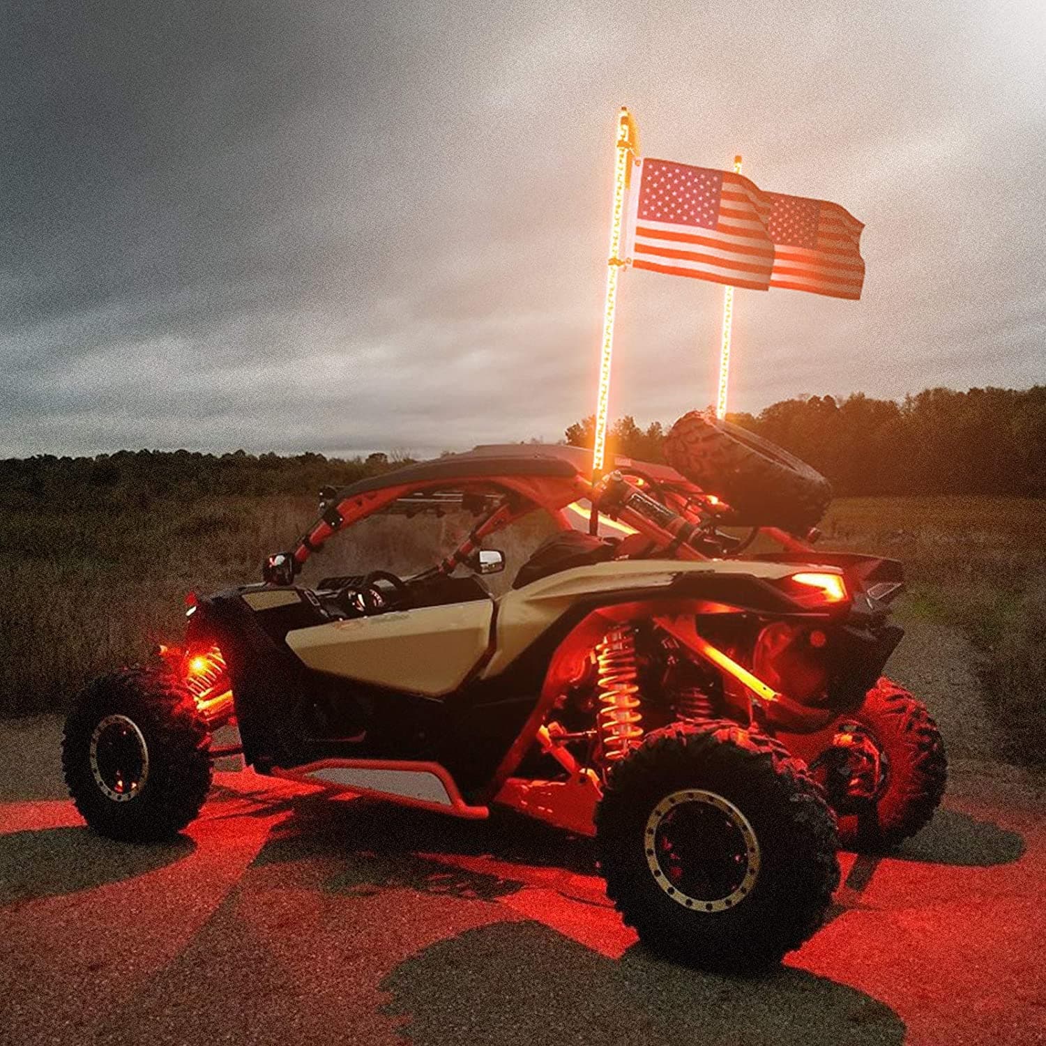 KEMIMOTO Maverick X3 whip light LED 3FT bluetooth coppia