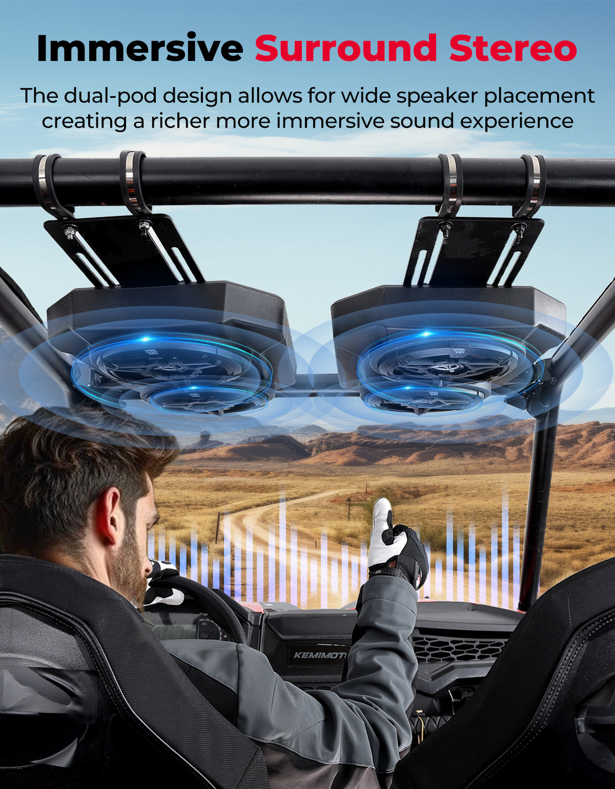 Kemimoto Maverick X3 cassa bluetooth 165 mm IP67
