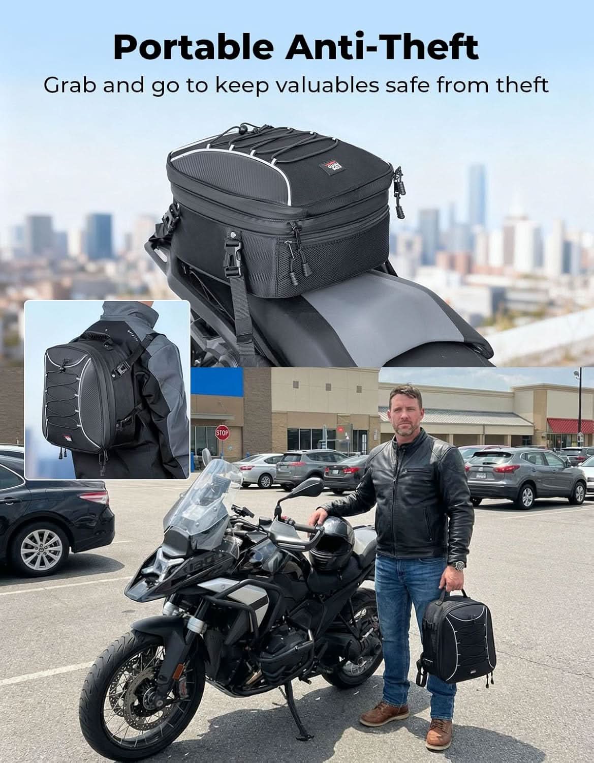 KEMIMOTO 2605 borsa posteriore moto 22-34L con frigo
